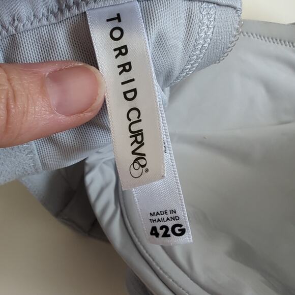 Torrid Curve Bra 42G Padded Underwire T-Shirt Comfort Gray Solid - Picture 3 of 4